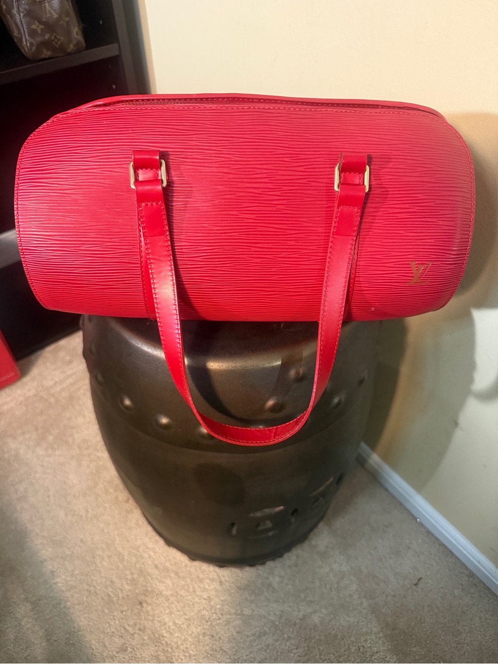 Louis Vuitton Epi Soufflot Castilian Red | Made In France | Mi0044